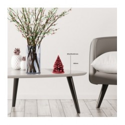 Bougie Sapin Cadeaux Rouge Metal 35H 16X11