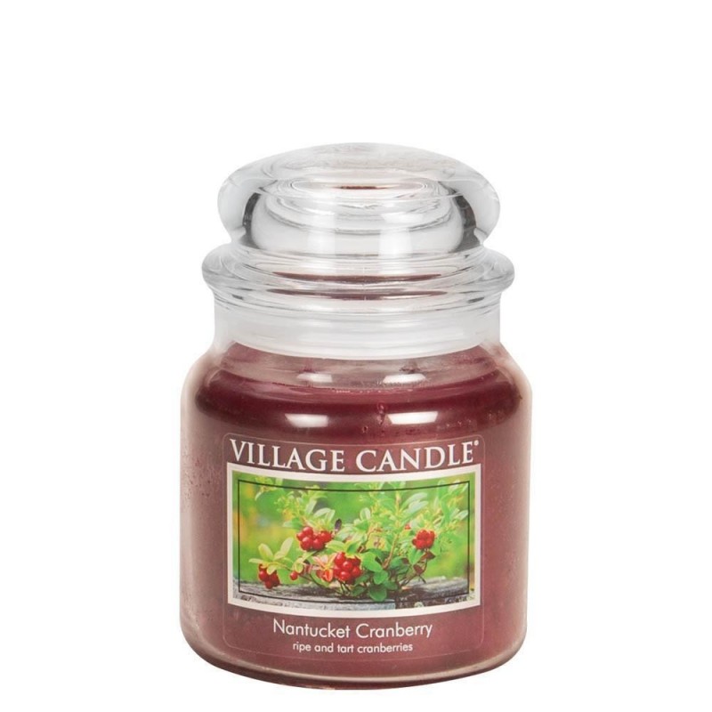 Moyenne Jarre Nantucket Cranberry par Village Candle