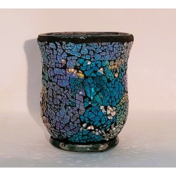 Vase Lustre turquoise et or
