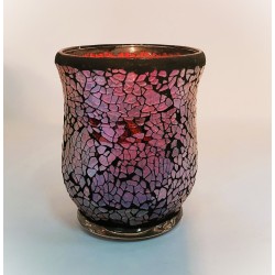 Vase photophore Lustre rouge