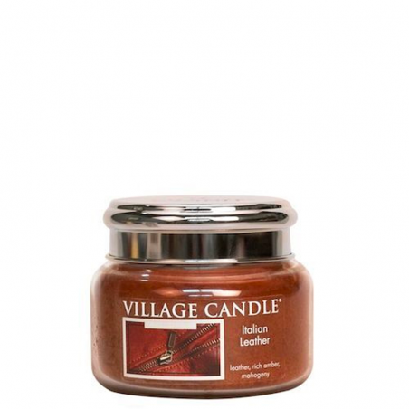 Petite Jarre Silver Italian Leather par Village Candle