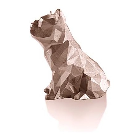 Bougie bulldog origami- rose gold