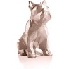 Bougie bulldog origami- rose gold