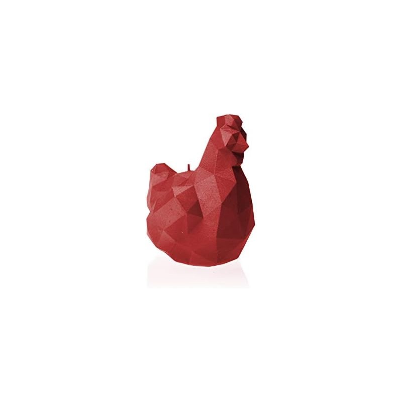 Bougie poule origami- red