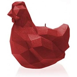 Bougie poule origami- red
