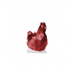 Bougie poule origami- red...