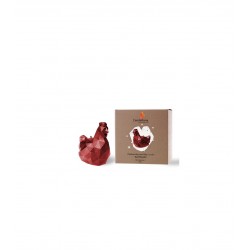 Bougie poule origami- red metallic