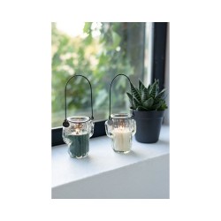 Photophore en verre en forme de cactus bougie blanche GM