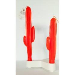 Duo bougies cactus orange -...