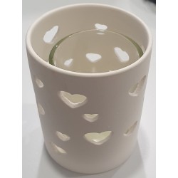 Photophore Coeur Blanc