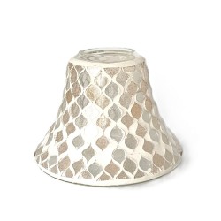 Abat-jour mosaïque or et argent
