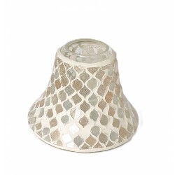 Abat-jour mosaïque or et argent