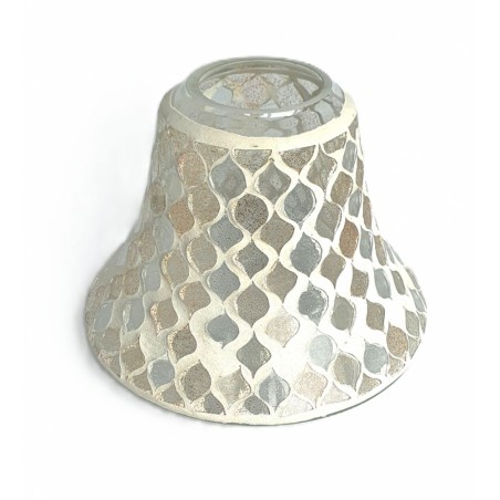 Abat-jour mosaïque or et argent