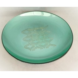 Coupelle turquoise miroir