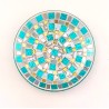 Coupelle en mosaïque turquoise & or