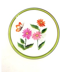 Coupelle fleurs & papillon