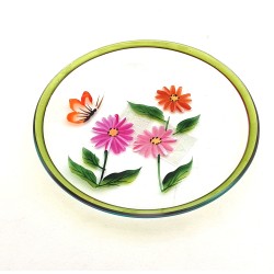 Coupelle fleurs & papillon