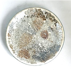 Assiette Lustre Mosaïque Argent et Or
