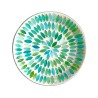 Assiette en mosaïque vert & bleu