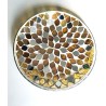 Assiette Mosaïque Pétales Miroir et Or
