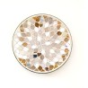 Assiette Mosaïque Pétales Miroir et Or