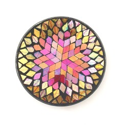 Assiette mosaïque rose ,...