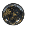 Assiette Lustre Mosaïque Noire et Dorée