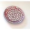 Assiette rouge coeurs miroir