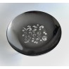 Assiette argent motifs transparents